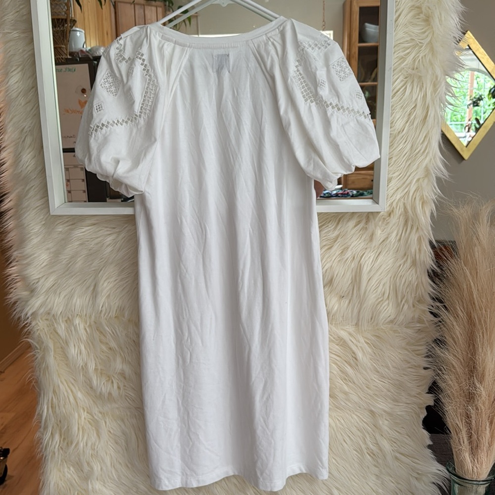 NIC+ZOE Classic White Cotton Dress - Picture 4 of 4